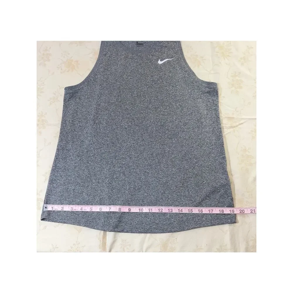 Nike Dri-FIT Womens Medium Gray Sleeveless Tank Top Swoosh Running Workout